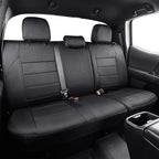 EKR Tacoma Back Seat Covers Custom for Toyota Tacoma (Hybrid) 2024 2025 2026 Double cab TRD Sport,TRD Off-Road,Limited,Trailhunter- Second Row Only,Neoprene(Black) by EKR