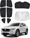 Canvcle Windshield Sunshade for Mazda CX-5 2017-2025 2026 CX5 Accessories Side Rear Window Shade Cover Kit Window Sun Blocker Privacy Protection Keep Vehicle Cool Black 8PCS by Canvcle