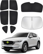 Canvcle Windshield Sunshade for Mazda CX-5 2017-2025 2026 CX5 Accessories Side Rear Window Shade Cover Kit Window Sun Blocker Privacy Protection Keep Vehicle Cool Black 8PCS by Canvcle