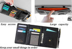 Black Car Sun Visor Organizer, Document Storage Pocket Interior Accessory | Visor accessories multi-slot design stores docs, cards & sunglasses, slim fits all vehicles without obstructing sight - Image 2