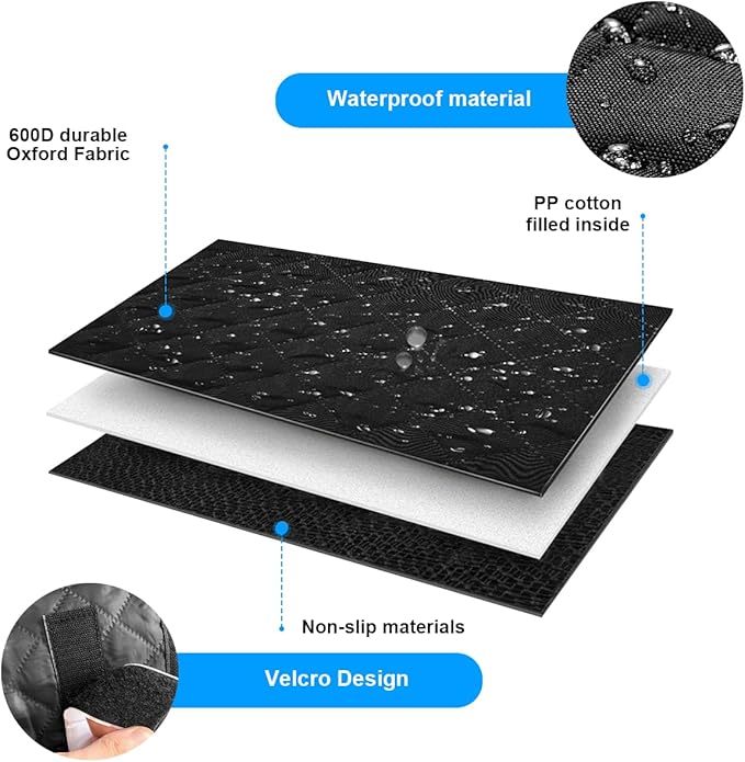 Blilo Cargo Liner for Pet, Waterproof Non-Slip Durable Dog Cargo Cover Mat Universal for Cars, SUV, Minivan with Bumper Flap Protector, Large Size - Image 4