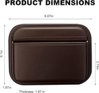 Car Seat Side Pocket Organizer, Mini Leather Auto Door Storage Bag Console Side Organizer, Multifunctional Seat Gap Pocket Storage Pouch for Phone Pen Key Sunglass (Coffee) - Image 2
