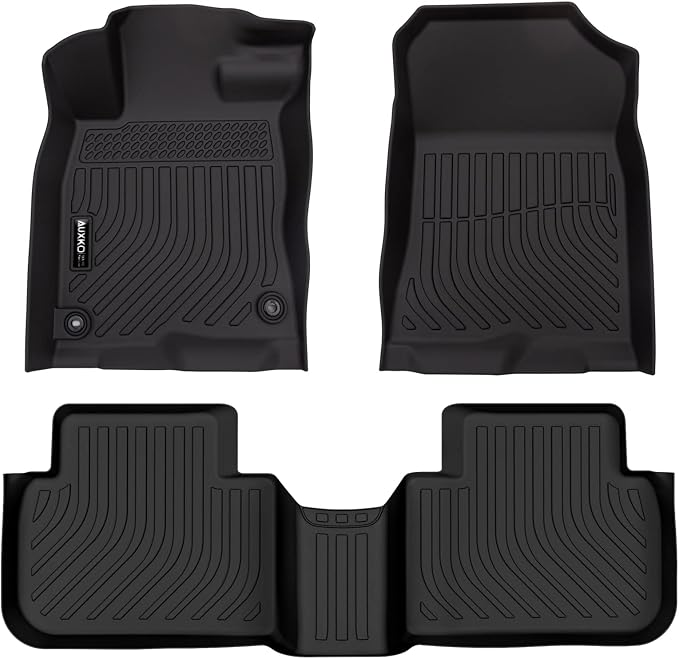 AUXKO All Weather Floor Mats for Honda Civic 2026-2022 Acura Integra 23-26 | Sedan,Hatchback,Si,Sport,2nd Row w/ & w/o USB Port,Not Hybrid,Odorless,Rain&Salt Resistant,Accessories,Pet Friendly - Image 2
