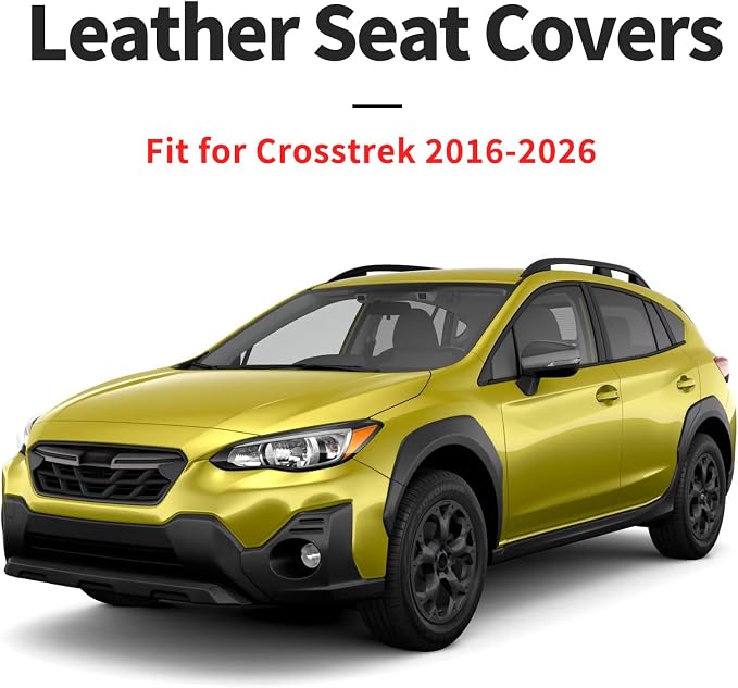 for Subaru Crosstrek 2016-2026 Car Seat Covers, Full Set, Red | Luxury Full Coverage Leather Seat Protectors, Waterproof Breathable, Non-Slip, Easy to Install, Airbag Compatible, All-Season - Image 4