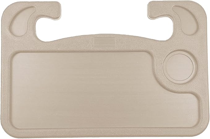 Steering Wheel Tray,Car Table Food Trays for Eating,Laptop Mount,Cars Desk for Driver,Fit Most Auto Vehicle Steering Wheels (Beige, Medium) by LoyaGour