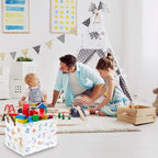 Rectangle Fish Basket,Ocean Animals Waterproof Kids foldable Laundry Basket,Nursery Hamper,Boys and Girls Hamper,kids Room decor, kids toy organizer,Gift basket(Ocean Animals) - Image 3