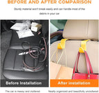 povtii 4PCS Car Seat Headrest Hook, Auto Back Seat Hanging Storage Organizer, Vehicle Seatback Hanger Holder for Purse Handbag Coat Umbrella, Universal Interior Car Accessories (Yellow) - Image 6