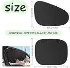 Car Window Sunshade Privacy Curtains, Car Side Window Sunshade Shade for Car Windows, 100% Light Blocking, for Breastfeeding, Napping, Changing, Camping, Side Window Baby Shade, 4 PCS - Image 4