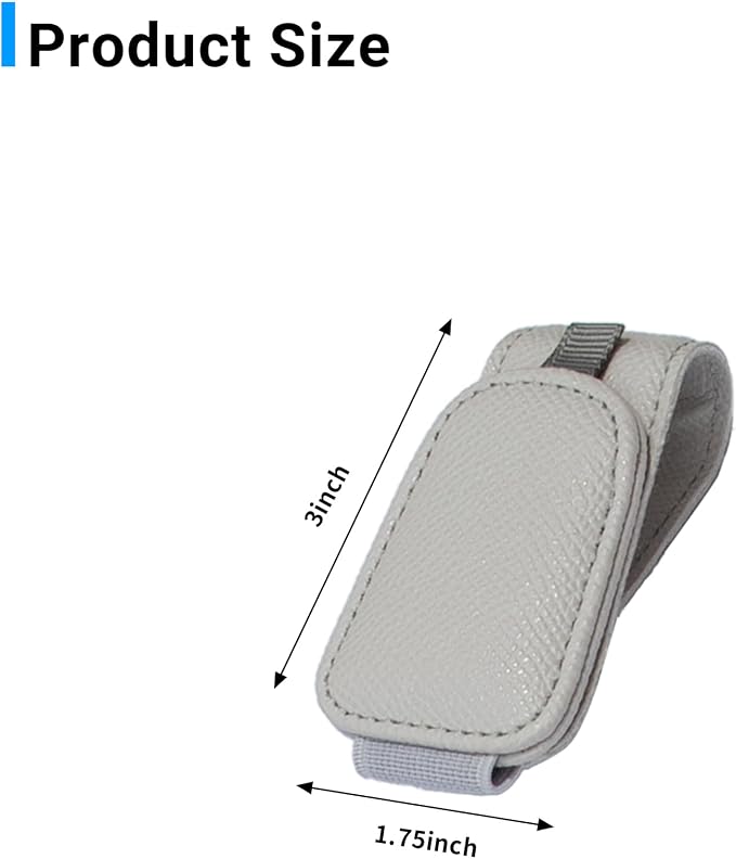 Yuoyar 2 Packs Magnetic Sunglass Holder for Car Visor (Grey) | Magnetic Interior Car Accessories - Image 7
