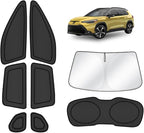 KUST Car Window Shades for Toyota Corolla Cross 2022-2024 2025 2026 Windshield Sun Shade Side Window Cover UV Block Privacy Protection Accessories for Camping Blackout Rear Back Full Set 8PCS by KUST