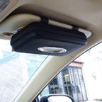 Car Tissue Holder, Sun Visor Napkin Holder, Car Visor Tissue Holder, PU Leather Backseat Tissue Case Holder for Auto,Vehicle (Black) by Cartisen