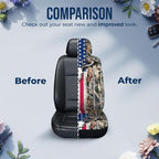GENANY Hunting Car Seat Covers, 2-Piece Front Seat Set | 2-piece polyester front seat cover set, each 49.5 x 19.6 inches, with adjustable straps and hooks - Image 7
