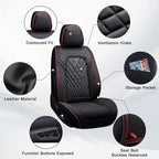 Fit for Toyota RAV4 Seat Covers 2001-2026,Premium Leather, 360° Full Protection, Thick Padding & Memory Foam, Waterproof & Stain-Resistant Car Seat Cover Full Set (5 Seat,Black&Red) - Image 6