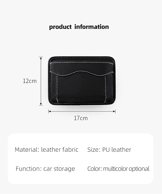 SUJADE YAKEFLY Car Seat Side Pocket Organizer, PU Leather Cell Phone & Sunglasses Holder, Gap Filler, Mini Storage Bag - Image 5