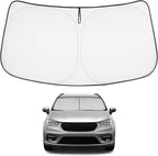 Proadsy Custom Fit Car Windshield Sun Shade for 2017-2026 Chrysler Pacifica | 240T Heat Shield, Drops Temp 54°F, Blocks 99% UV, Prevents Dashboard Cracking, Summer Parking & Beach Trips, Easy Twist-Fold by Proadsy