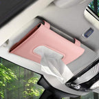 Pink Car Tissue Holder for Sun Visor, Car Accessories for Women | Car napkin holder attaches to visor/back seat fast, easy refill, great for drivers and passengers, fits cars, trucks & SUVs by SEMBEM
