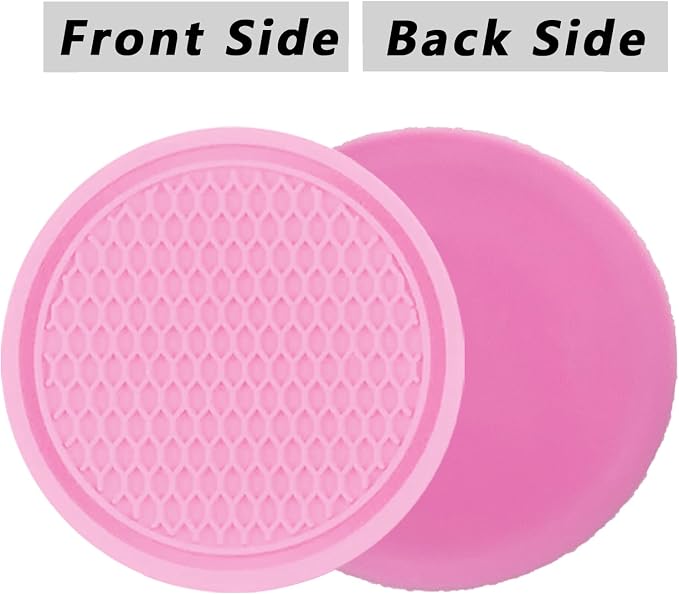 ZSDY Car Cup Coaster, 4PCS Universal Auto Non-Slip Cup Holder Embedded in Ornaments Coaster, Car Interior Accessories Sets, Pink - Image 5