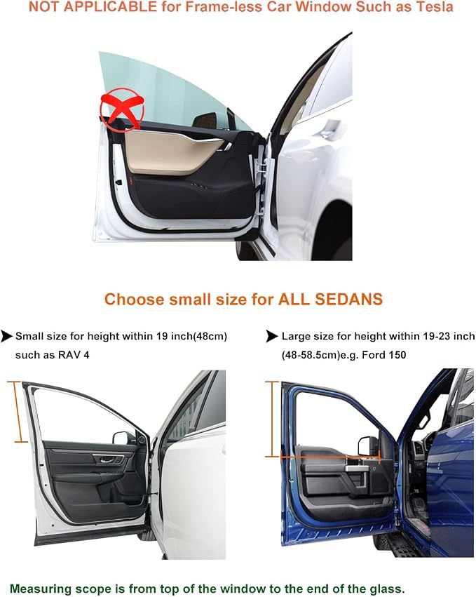 Large SUVs Compact Vans Front Window Screens for Camping Front Window Sun Shade Driver Side Window Bug Screen Zipper Added Increased Ventilation - Image 6