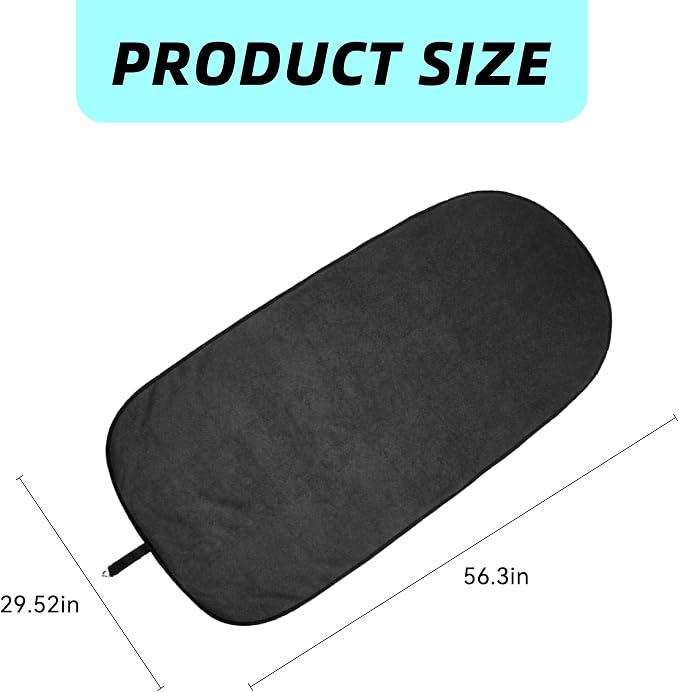 Waterproof Towel Car Seat Cover, Sweatproof Non Slip Towel Carseat Cover, Machine Washable Vehicle Bucket Frontseat Protector Accessories, Universal for SUV, Sedan, Truck (Black) - Image 3