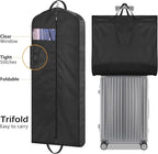 MISSLO 54" Garment Bags for Travel for Women Waterproof Dress Bags for Gowns Long Dress Cover for Gowns, Coats, Suits, Black, 3 Packs - Image 7