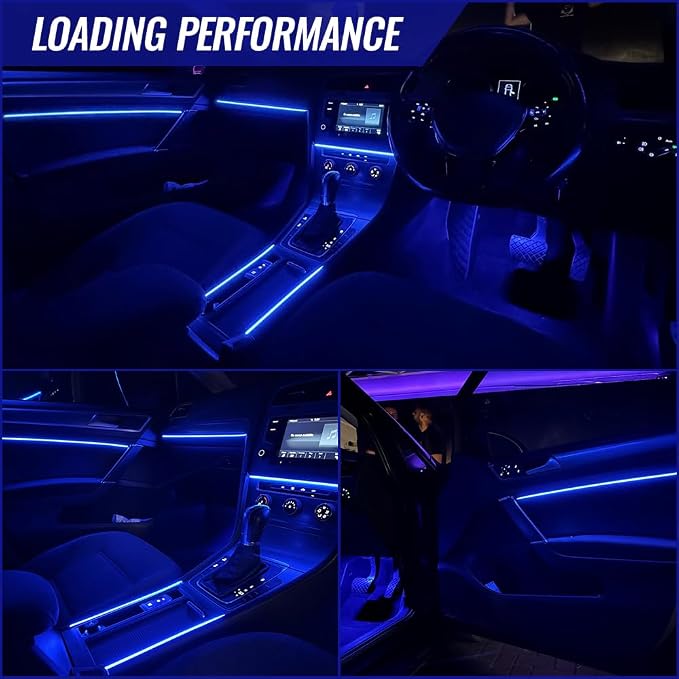 Acrylic Ambient Lighting Car Interior, 10 in 1 Dream Color Acrylic Led Strips Fiber Optic Lights Kit with APP USB Hub,Flexible Dynamic Neon Music Sync Emotion Glow Footwell Lighting for Car - Image 8