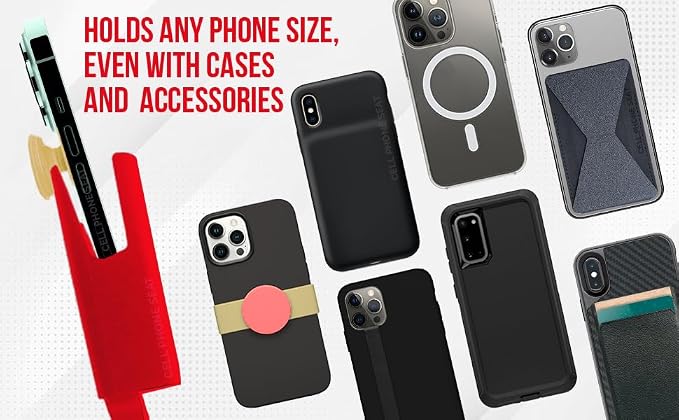Cup Holder Phone Holder Mount for Car - Universal Adjustable Expander Cradle Hands-Free Driving - Compatible with All Smartphones Car Mount for iPhone Samsung Google Android Mobile Accessories Red - Image 4