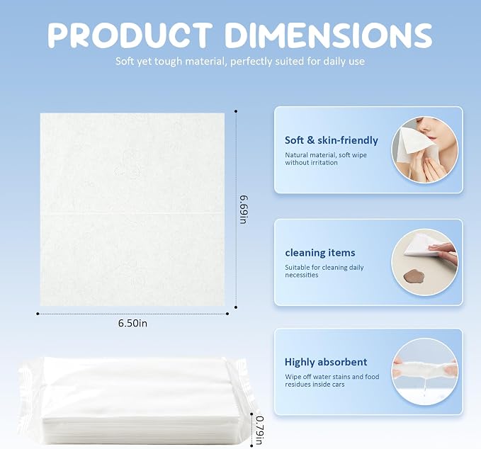Car Tissue Refills 6 Packs 3-Ply Soft Facial Tissues | 50 Sheets Each Travel Tissue Packs for Vehicle, Auto Visor Tissue Holder, Car Accessories and Portable On-the-Go Use - Image 2