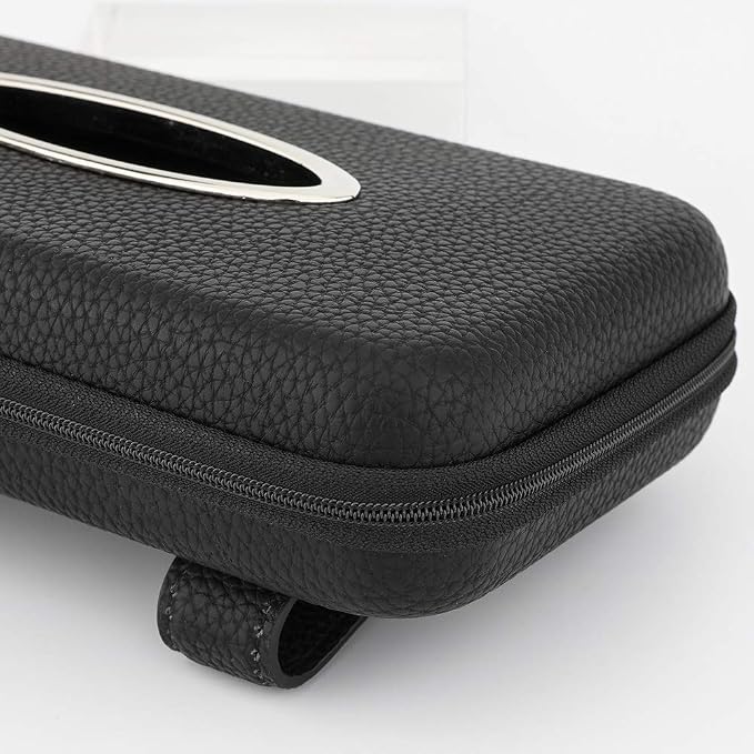 Car Tissue Holder, Sun Visor Napkin Holder, Car Visor Tissue Holder, PU Leather Backseat Tissue Case Holder for Auto,Vehicle (Black) - Image 5