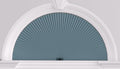 Myshade Arch Window Shades Half Circle Blackout Cellular Shades Cordless No Drill Blinds for Windows Half Moon Honeycomb Fabric No Tools Room Darkening Shades Easy Install (1PCS Blue 24" W X 48" H) by MYSHADE
