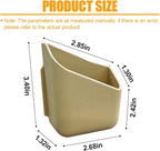 YoRise 2PCS Car Seat Side Pocket Organizer, A-Pillar Sunglass Holder, Stick-On Small Item Automotive Storage Box, Car Seat Gap Filler Organizer for Card, Cigarette, Phone, Registration (Beige) - Image 2