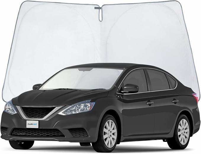 CLIM ART Windshield Sun Shade for Nissan Sentra 2013-2019, Custom-Fit Foldable Car Sunshade, Vehicle Sun Protector, Front Auto Windshield Cover, Car Accessories - WS6017 by CLIMART