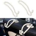 2PCS Elegant Pearl Car Seat Headrest Hook, Cute Pearl Car Seat Back Hook Storage Organizer, Exquisite Headrest Hanger Purse Holder Interior Decoration for Women Girls by RDXCV
