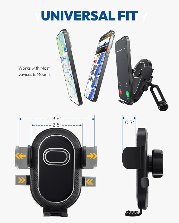 2-in-1 Cup Holder Cell Phone Holder,Adjustable 360° Rotation Universal Phone Holder Fits 4.0-7.0" Devices, Compatible with 12-40 oz Bottles - Image 3