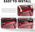 Stacool 2PCS New Car Seat Gap Filler with 2 Storage Areas,Stylish Car Seat Gap Storage for Stabilizing Phone,Keys Wallet,Universal Car Seat Gap Filler Organizer (Carbon Brown) - Image 6