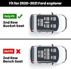 LASFIT Floor Mats for Ford Explorer 6 Seats with Second Row Center Console | TPE Custom Fit All Weather Protector Anti-Slip Floor Liners, for Explorer 2020-2026 with Second Row Center Console,4pcs Black - Image 2