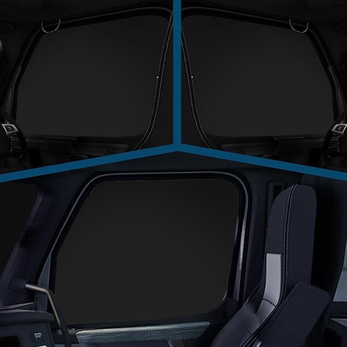 2 Pcs Side Window Sun Shade for Freightliner Cascadia 18-26 | Fits Cascadia Semi Truck Day Cab & Sleeper, 6-Layer 210T Reflective Heat Blocker, Blackout Privacy Cover, Foldable - Image 7