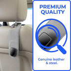 Car Seat Headrest Hook, 2PCS Vehicle Seat Back Hangers Organizer for Handbag Purse Coat, Automotive Interior Headrest Storage Hooks, Universal for SUV Automobile Truck (Gray) - Image 5