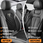 Fit for Toyota Venza Seat Covers 2009-2026,Premium Leather, 360° Full Protection, Thick Padding & Memory Foam, Waterproof & Stain-Resistant Car Seat Cover Full Set (5 Seat,Gray&Black) - Image 5