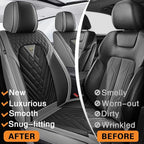 Fit for Toyota 4Runner Seat Covers 2001-2026,Premium Leather, 360° Full Protection, Thick Padding & Memory Foam, Waterproof & Stain-Resistant Car Seat Cover Front Set (2 Seat,Gray&Black) - Image 5