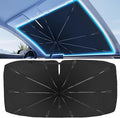 2025 Windshield Sun Shade Frame with Thickened Fast Cooling, Emergency Window Breaker, 99% UV Blocking Protects Car from Sun and Heat Damage, Adjustable Bendable Design for SUV/Sedan/(59" L x 34" W) by BREGINELLC