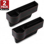 2 Pack Car Seat Gap Organizer with Cup Holder, PU Leather Storage Box, Phone Holder and Side Pocket Organizer, Universal Fit for Most Vehicles - Image 3