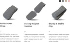 Magnetic Leather Car Sunglass Holder, Visor Sunglasses Holder Clip, 1 Pack | Suitable for Different Size Eyeglasses, Easy Opreation, Car Organziation Accessories - Image 3