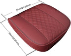 Black Panther 1 Pair PU Car Seat Covers, Front Seat Protectors Compatible with 95% Vehicles,Diamond Pattern Embroidery,Anti-Slip & Full Wrapping Edge (W 21.26''×D 20.86”) - Burgundy - Image 3