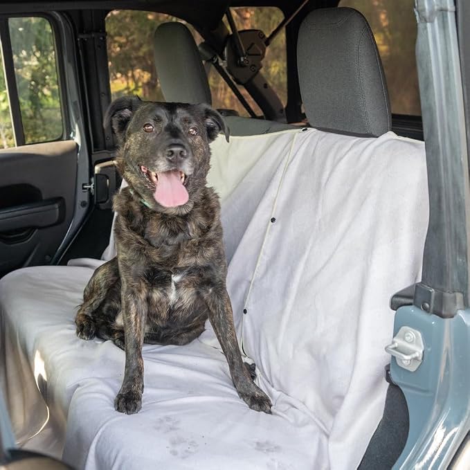 Sprints Bench Seat Cover Towel – Party Size Car Seat Cover for Full Bench Seats, 61"x63", Machine Washable, Fits Pets, Kids & Road Trips (Velocity Blitz Cream) - Image 5