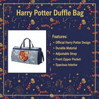 Harry Potter Gryffindor Kids Duffle Bag 16.5" – Travel & Sports Bag with Zipper Pocket, Mesh Sides & Strap - Image 6