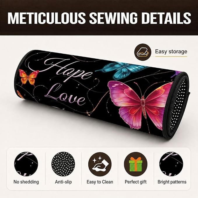 Car Trunk Mat for SUV, 31"x47" Cute Faith Butterfly Cargo Liner Protector | All Weather Universal Cargo Liners for Dogs, Car Accessory for SUVs/Sedan/Wagons, Durable Non-Slip Washable Rear Cargo Mat - Image 3