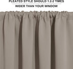 RYB HOME Large Blackout Curtains for Bedroom Living Room 84 inches Long | Thermal Insulated, Privacy, Drapes for Large Window, Triple-weave Fabric, For Better Sleep, W70 x L84, Sand, 2 Panels - Image 7