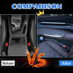 Advanced 3in1 Car Seat Gap Filler with Pocket Organizer and Removable Cupholder,Console Side Pocket Organizer,Car Seat Gap Pad for Cellphone Coin Key,Stopper and Blocker,PU Leather,2 Packs - Image 7