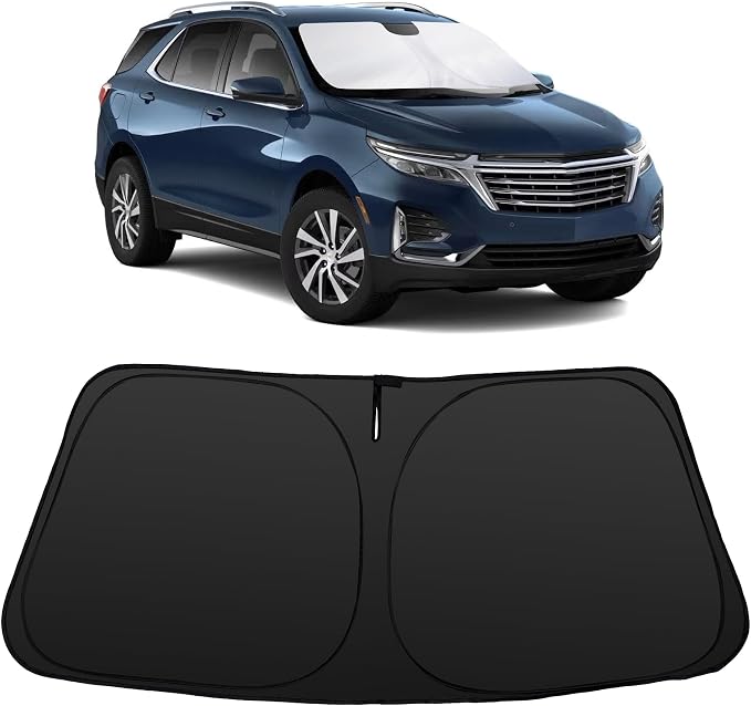 Windshield Sun Shade for 2018 2019 2020-2026 Chevy Equinox | Foldable, Full covered for windshield, Block UV Rays, Heat Reduction, Easy to install, Keeps Car Cooler by YYCKE