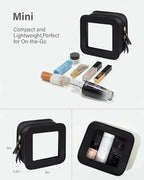 Small Clear Makeup Bag for Women, Mini Cosmetic Bag Portable Makeup Pouch Organizer with Zipper Waterproof Travel Cosmetic Case Cute Travel Toiletry Bag Car Organizer for Essentials - Image 4